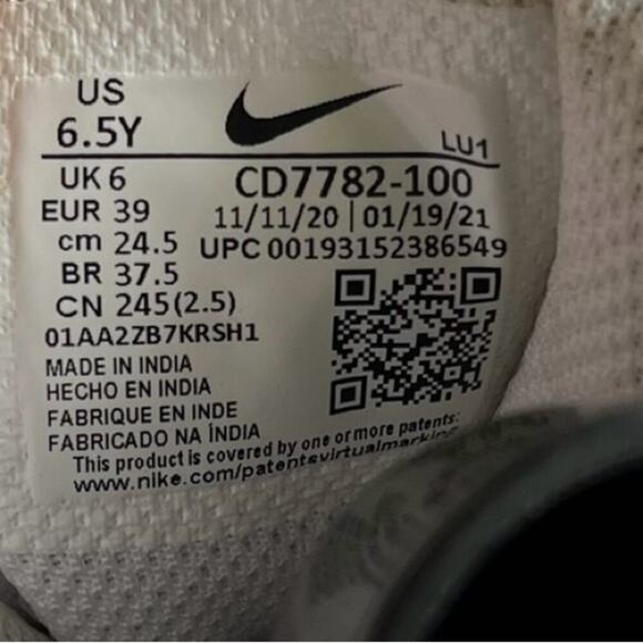 ***SOLD*** Nike Court Borough Mid 2 White Shoes CD7782-100 Youth Size 6.5Y - Picture 5 of 5